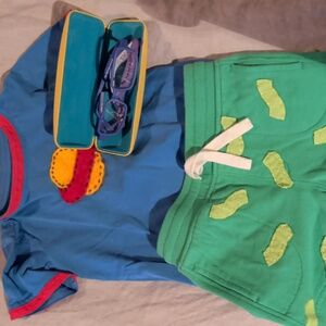 Rugrats Chuckie Toddler Costume Custom Handmade Toddler 2T Halloween Redhead